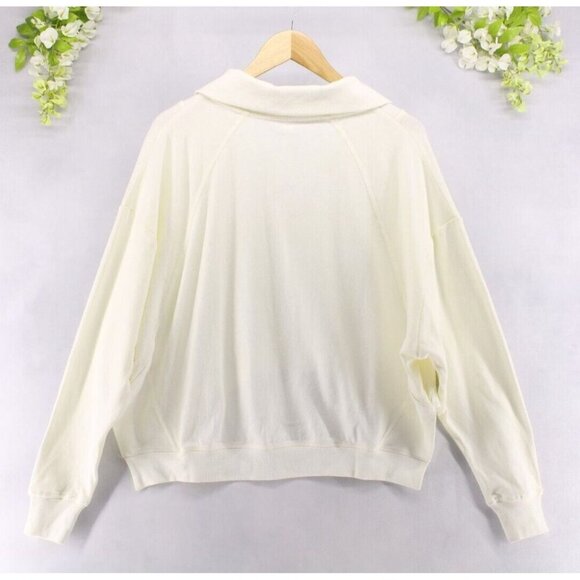 Daily Practice by Anthropologie Women's Half-Zip Pullover Vanilla Sz S NWT - Picture 3 of 8